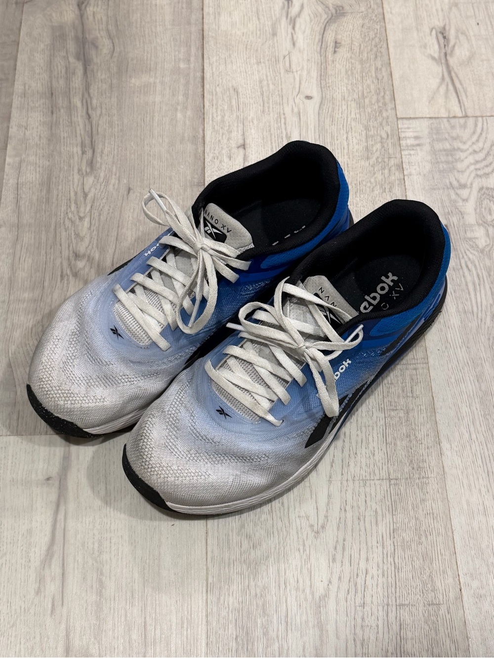 Reebok Nano XV Men’s Blue and White Running Shoes sz 11